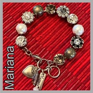 MARIANA Silver, Pearls, Swarovski Stones Bracelet